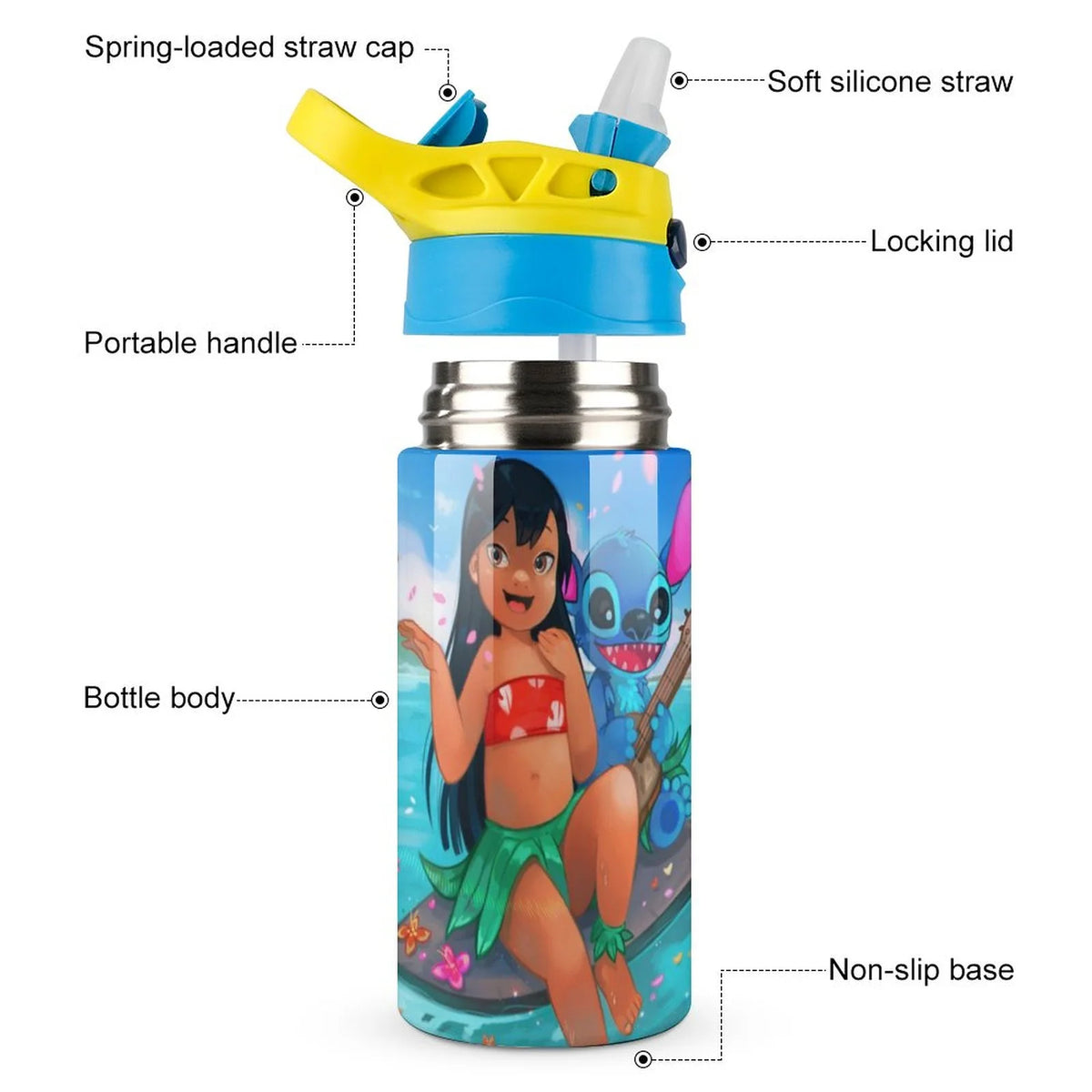 Stainless Steel Vacuum Insulated Water Bottle With Straw Y992