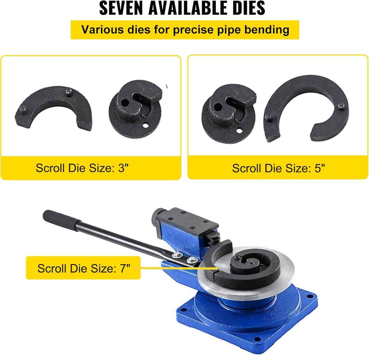 Metal Scroll Bender with 3 Scroll Bender Tools F86631