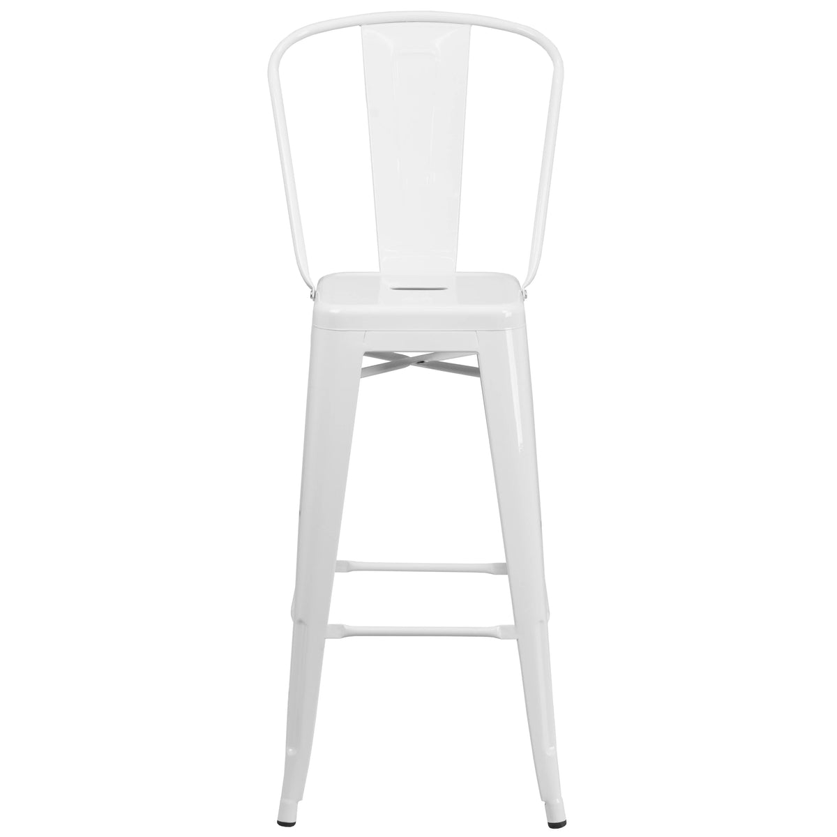 White Metal Barstool 2 Stools S235656