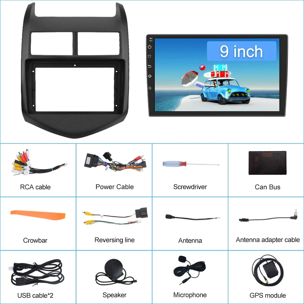 9 inch Touch Screen Car Radio Stereo with Apple Carplay Android Auto L6337