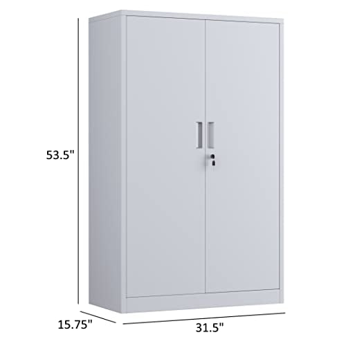 Black 3 Shelf Locking Metal Storage Cabinet F38961