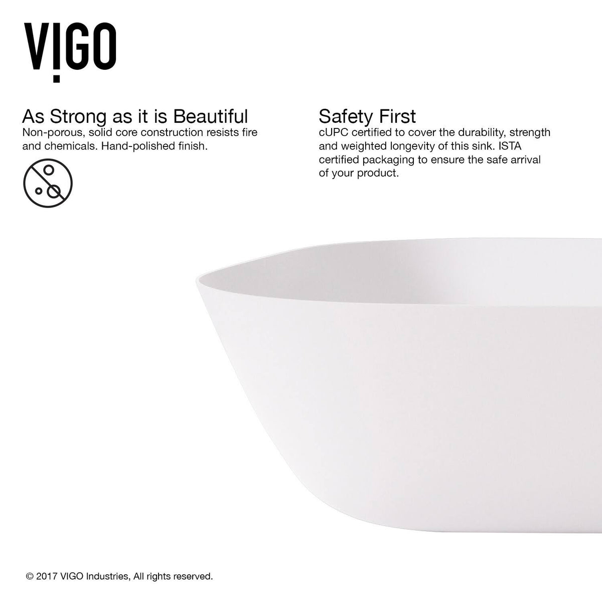 Matte Stone Vessel Bathroom Sink (White) A77997