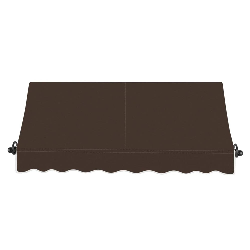10.375 ft Fixed Awning Acrylic Fabric, Brown Z83331