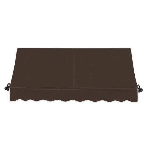 10.375 ft Fixed Awning Acrylic Fabric, Brown Z83331