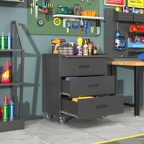 Metal Garage Storage Cabinet with Wheels D5547