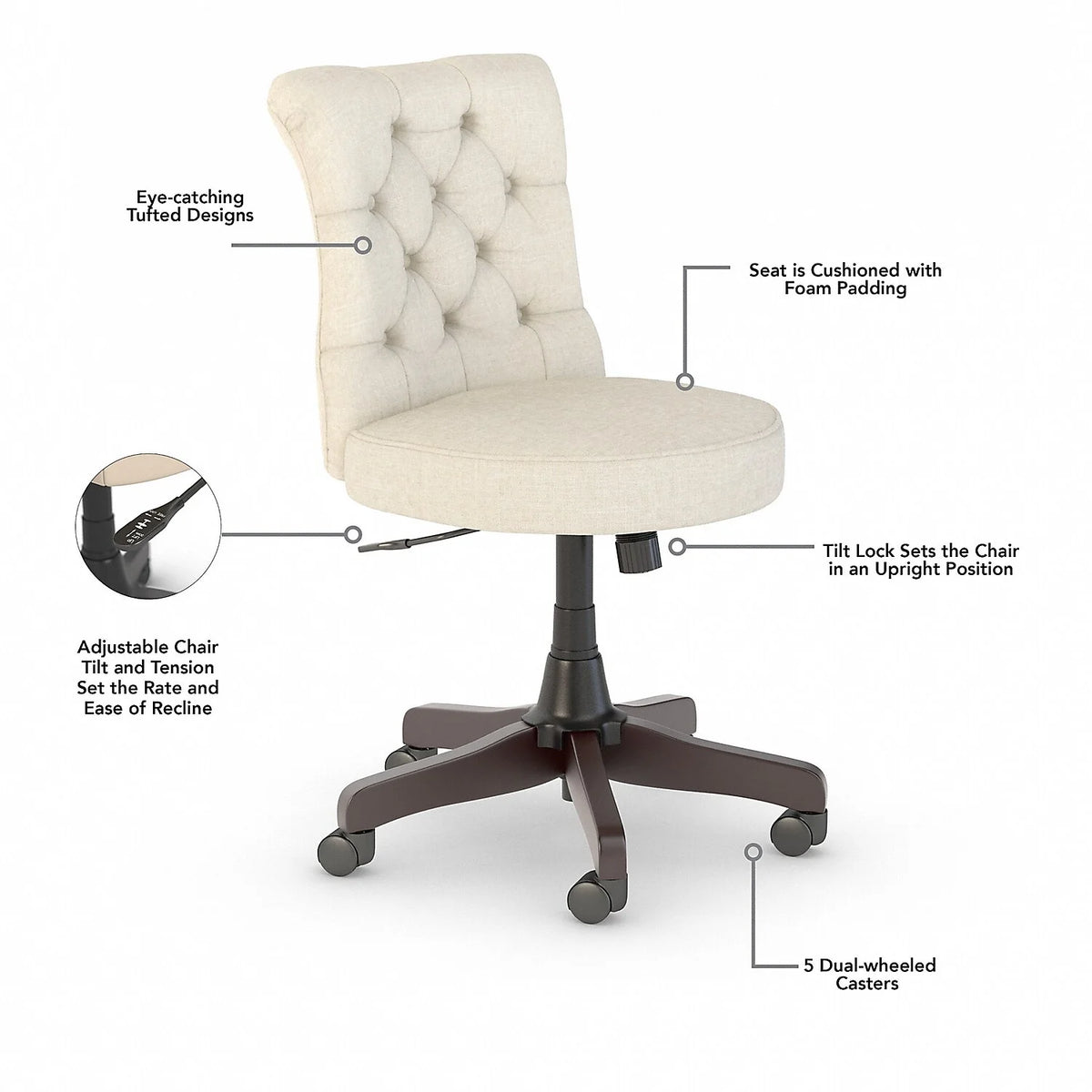 White Oak L-Shaped Desk and Chair Set G67214