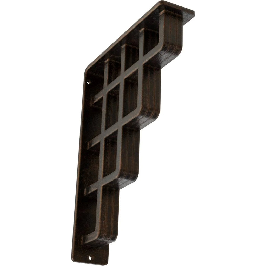 Wrought Iron Bracket Antiqued Bronze Triple Center brace S64546
