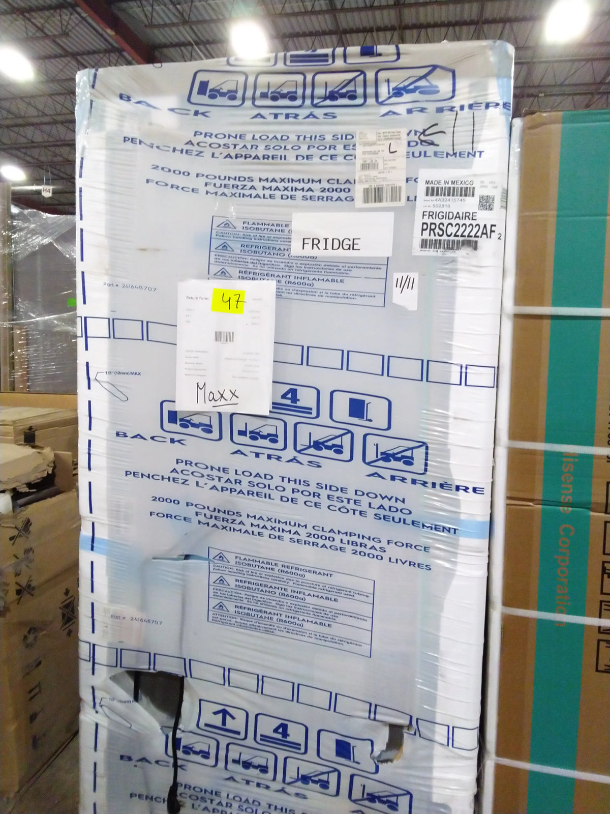 36 In. 22.3 Cu. Ft. Stainless Steel Side-By-Side Refrigerator W350