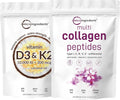 Vitamin D3 10,000iu + K2 200mcg Softgels & Multi Collagen Protein Powder 2 Pack Y3164