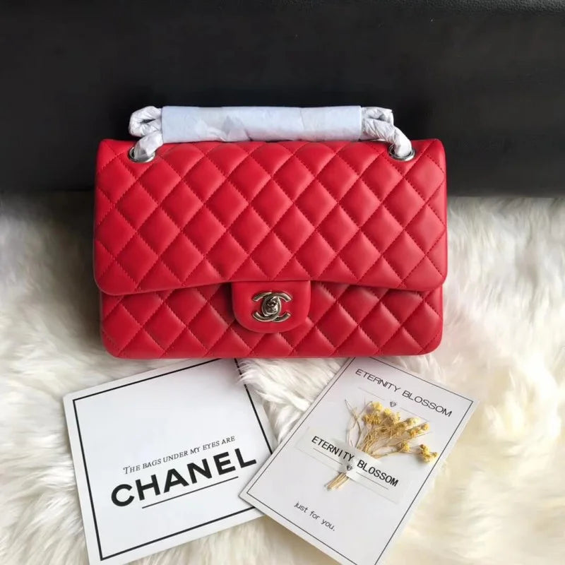 Red Medium Size Lambskin Leather Flap Bag G569970