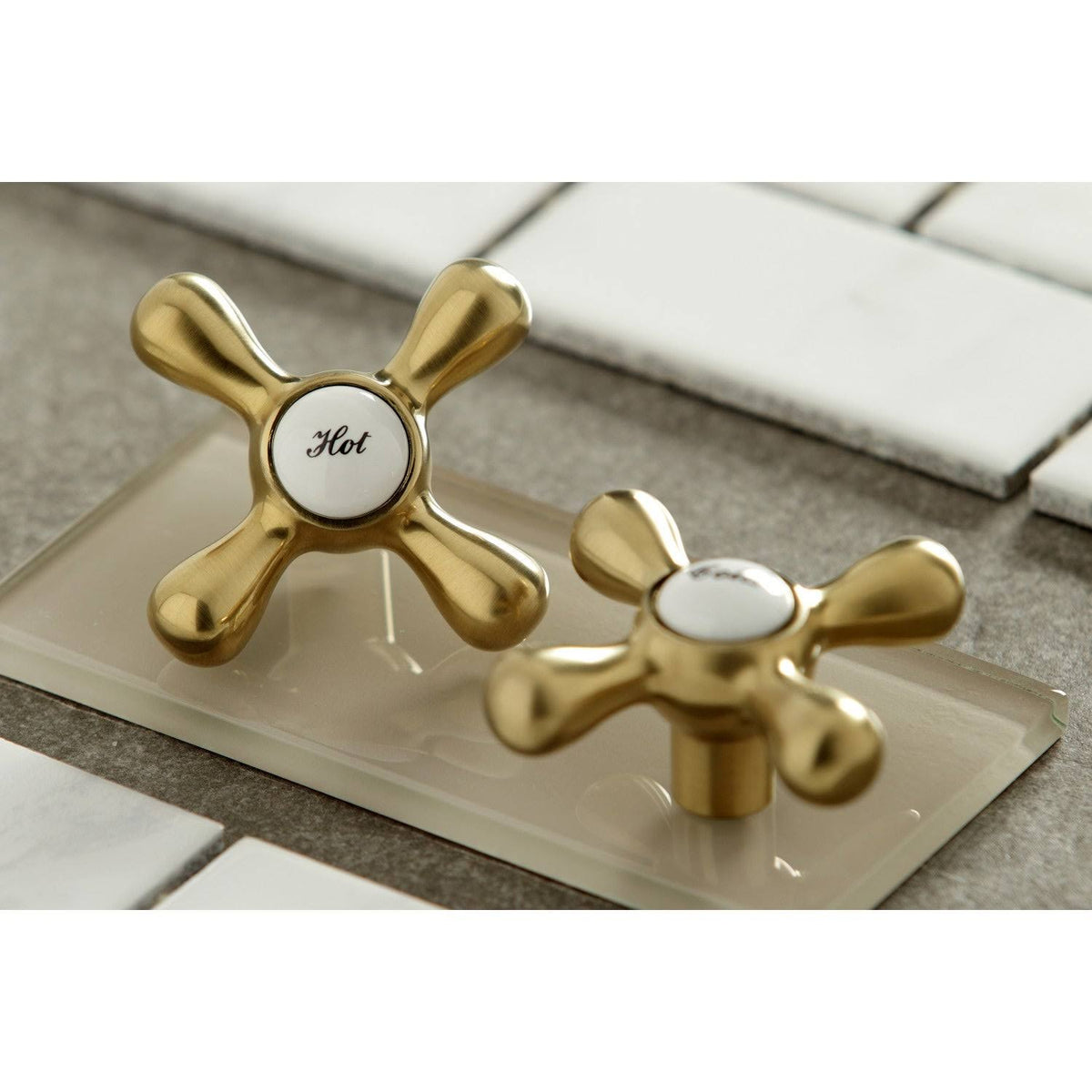 Brushed Brass Adjustable Wall Mount Kitchen Faucet E522