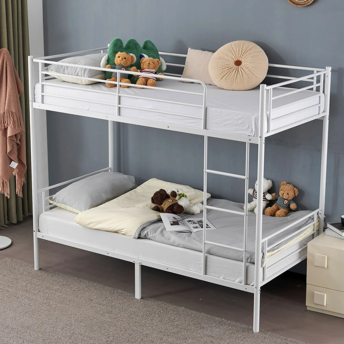 Twin over Twin Steel Bunk Beds T9710