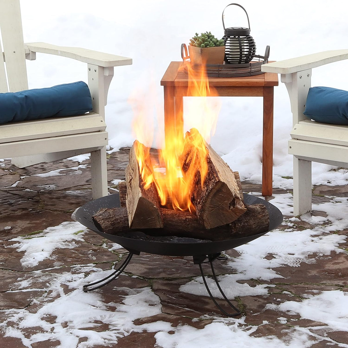 Portable Folding Wood-Burning Steel Fire Pit S630