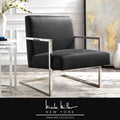 Charcoal PU Leather Accent Chair N671382