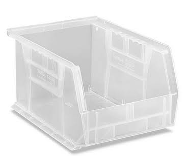 Clear Plastic Storage Bin 5 x 6 x 9-1/2 inch Case of 12 J37186