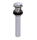Round Press Pop-Up Drain with Overflow V3580