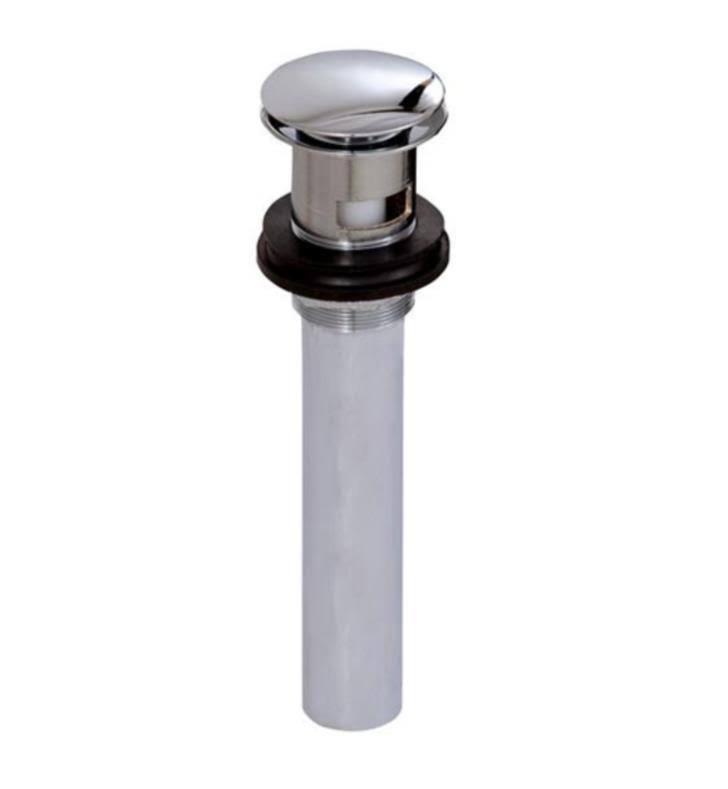Round Press Pop-Up Drain with Overflow V3580