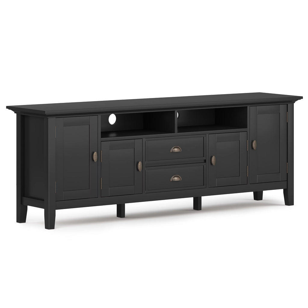 Black Wood 72 inch TV Media Stand R343997