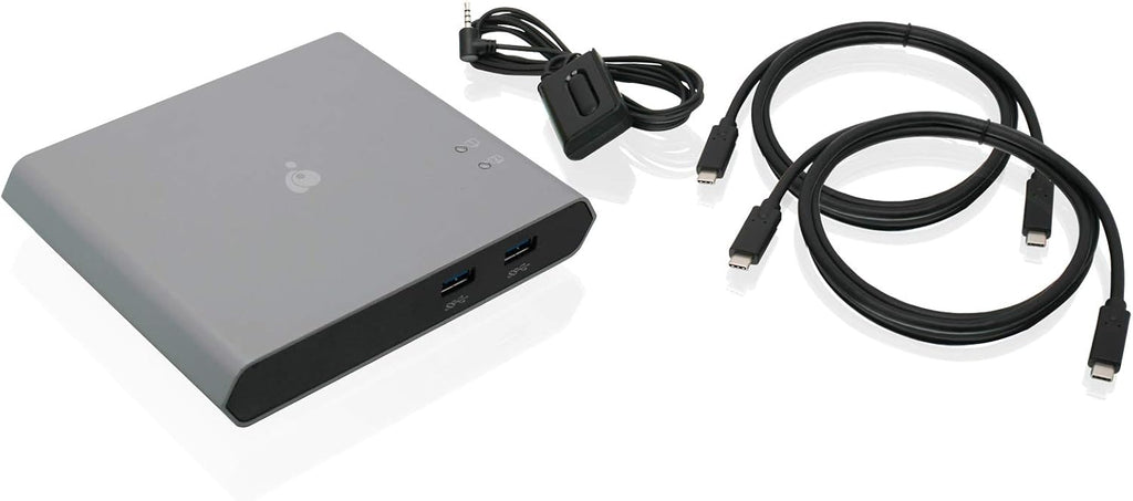 2-Port HDMI Cable KVM Switch with Cables and Audio, Black N6144