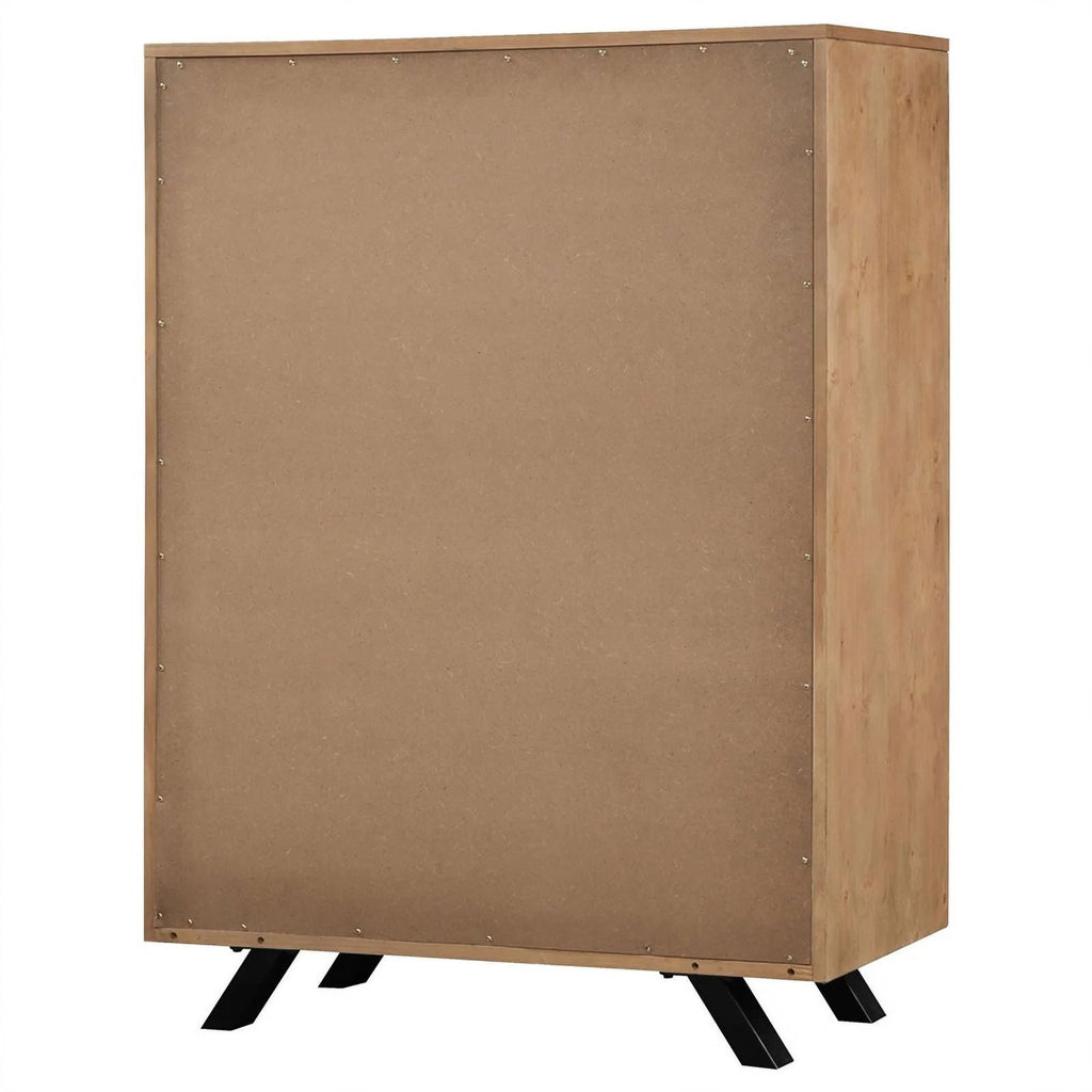 Light Honey Brown 5-drawer Rectangular Chest I192