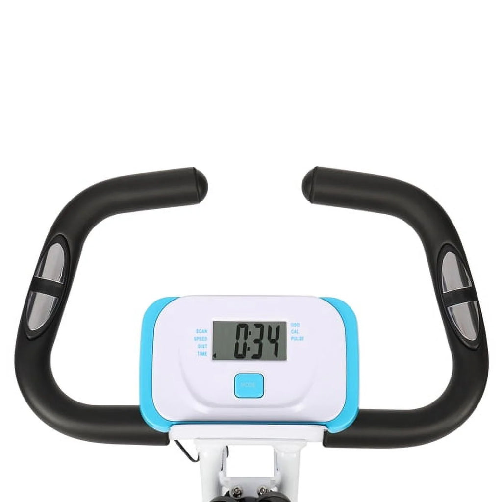Foldable Indoor Exercise Bike 300LB Capacity 8-Level Magnetic Resistance B721