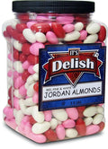 Red Pink & White Jordan Almonds Mix, 3.5 LBS Jumbo Container N66647