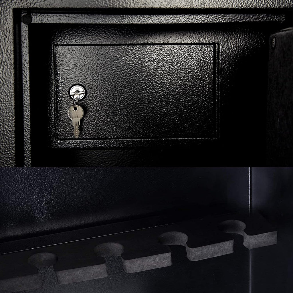 Large Rifle Safe Gun Cabinet with Pistol Lockbox A816