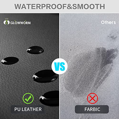 Black Non-Slip Waterproof Pu Leather Desk Pad 23.6in*15.7in S718