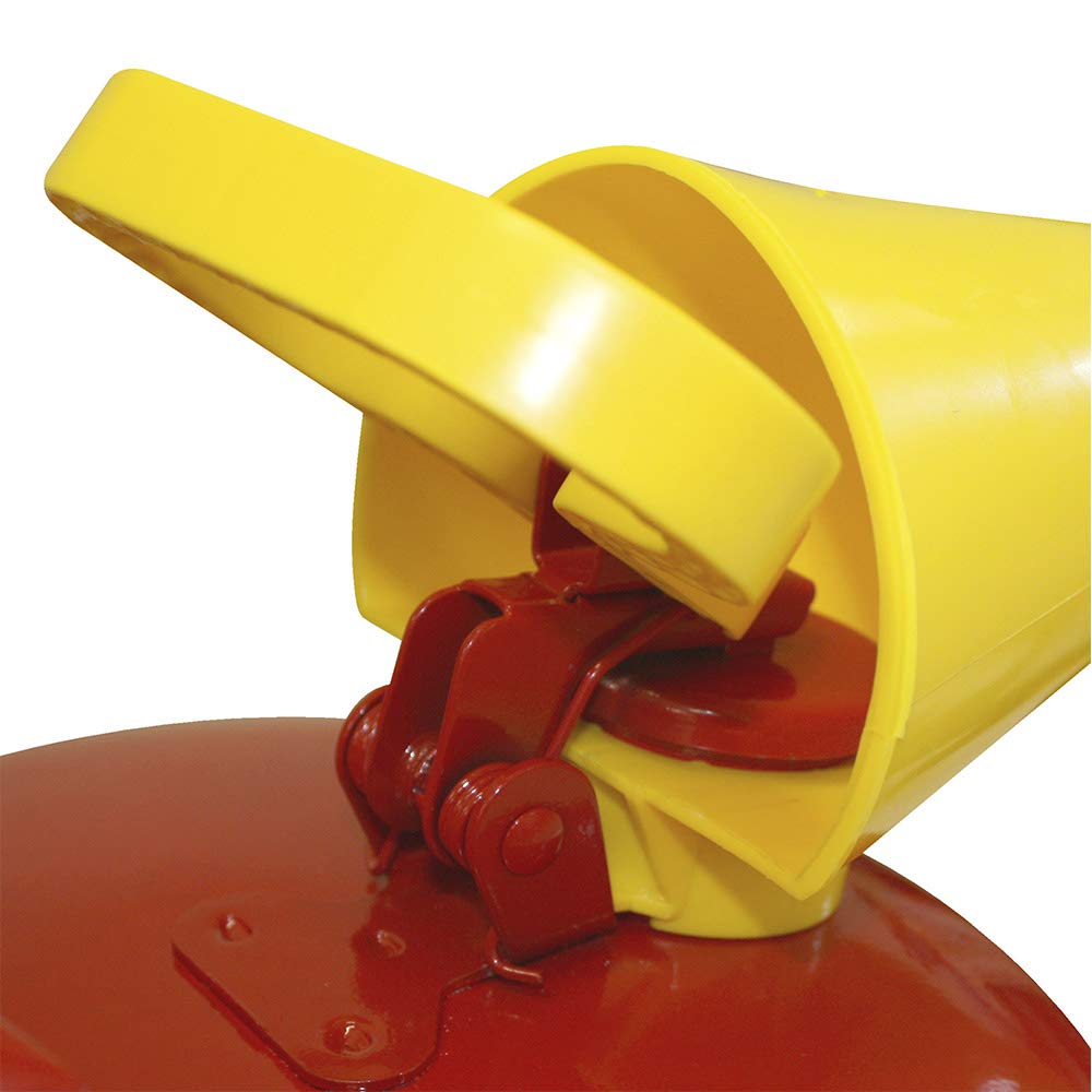 Red Galvanized Steel Type I Gasoline Safety Can with Funnel, 5 gallon Capacity, Pack of 2 L431