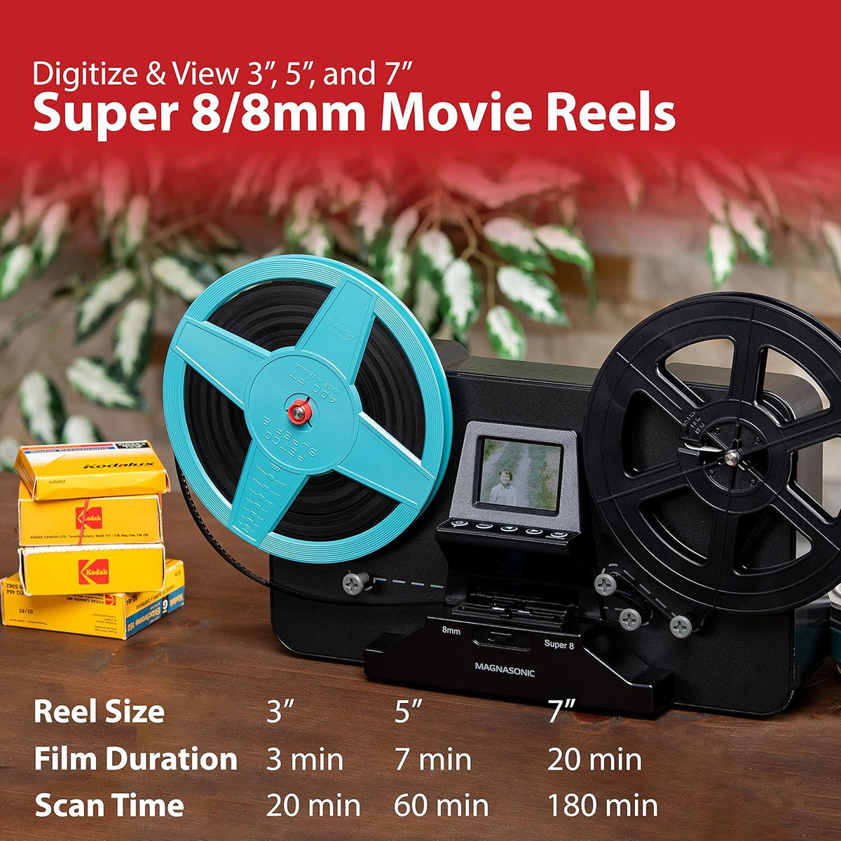 Super 8/8mm Film Scanner with 2.3 Screen C83300