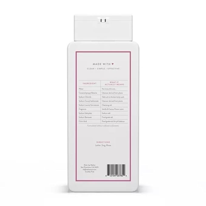 Vanilla & Cactus Flower Body Wash 18 oz P545155