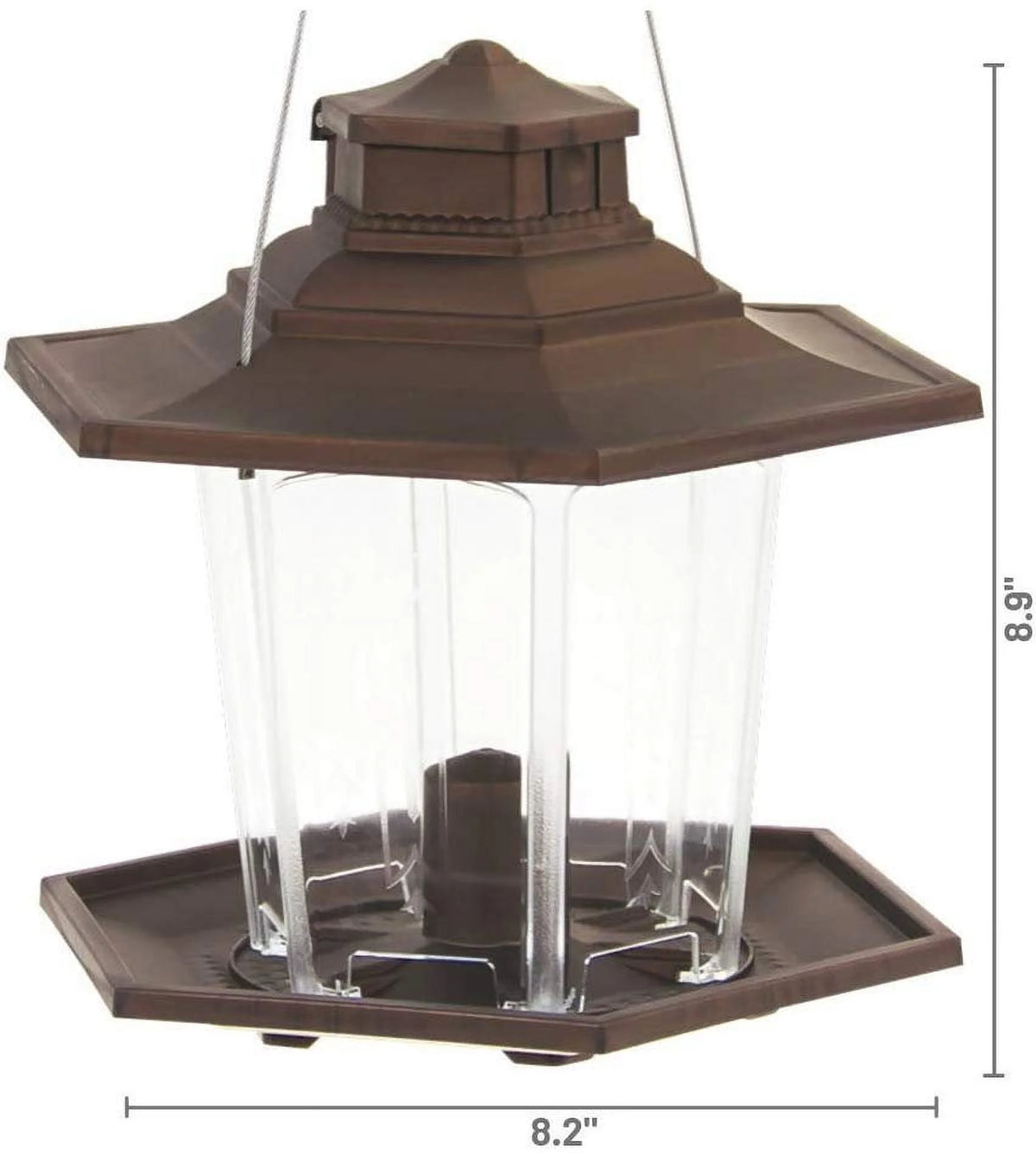 Brown Gazebo Wild Bird Feeder C851185
