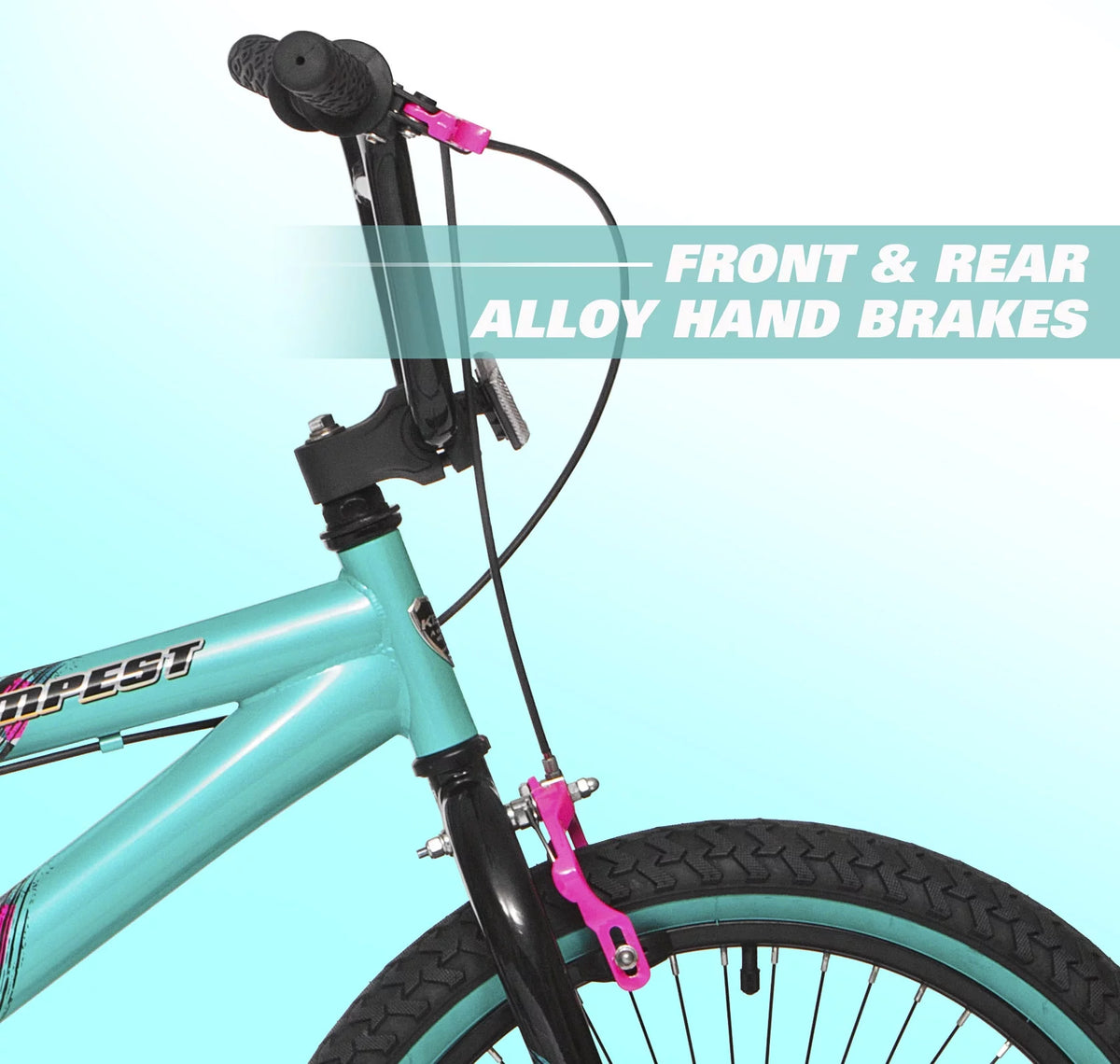 20 Girl's Black Aqua Bicycles Y67149