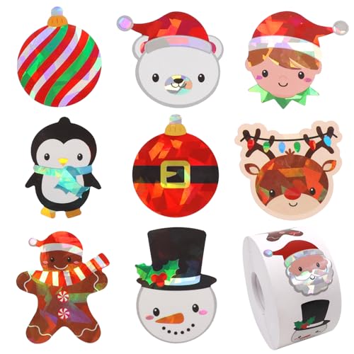 Christmas Stickers 1 Roll 500Pcs Y3616