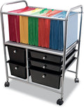 Black File Cart with Five Storage Drawers U3935