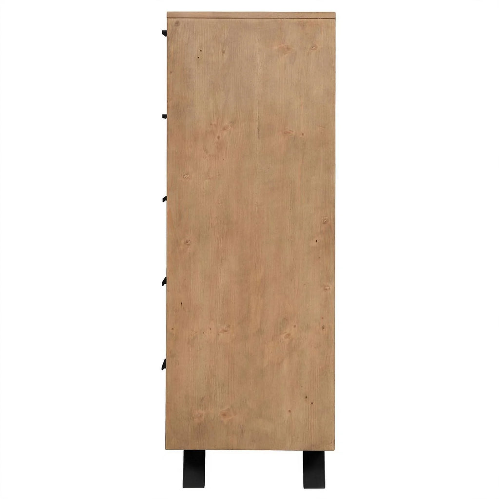 Light Honey Brown 5-drawer Rectangular Chest I192