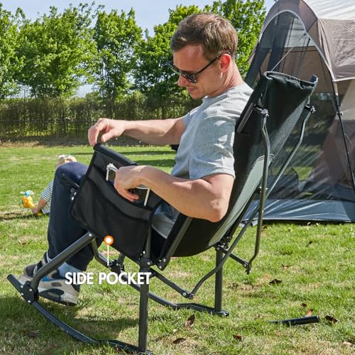 Oversized Folding Rocking Camping Chair with Carry Bag O124