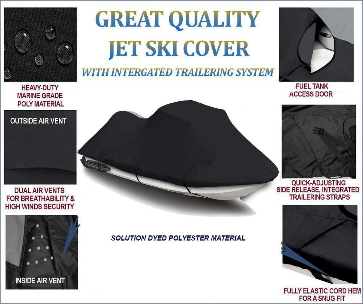 Black 600 Denier JetSki Cover G2390