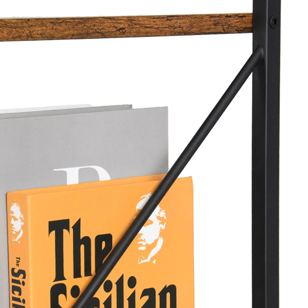 6 Tiers 69 inch Freestanding Bookshelf Black & Brown Q801862