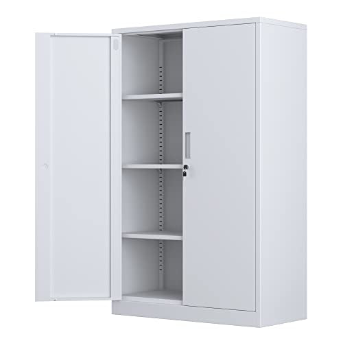 Black 3 Shelf Locking Metal Storage Cabinet F38961