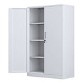 Black 3 Shelf Locking Metal Storage Cabinet F38961