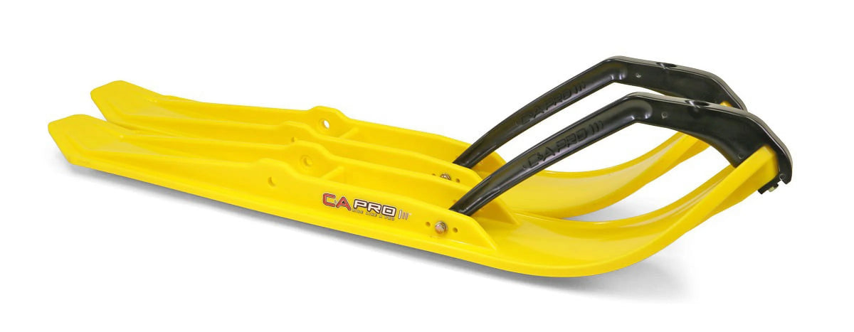 Yellow XPT Snowmobile Skis with 9" Shaper Bars Complete Kit F31152