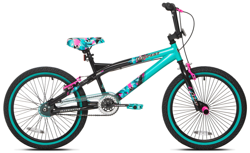 20 Girl's Black Aqua Bicycles Y67149
