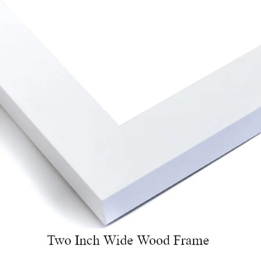 White 18x32 Wood Framed Museum Art Print V652584