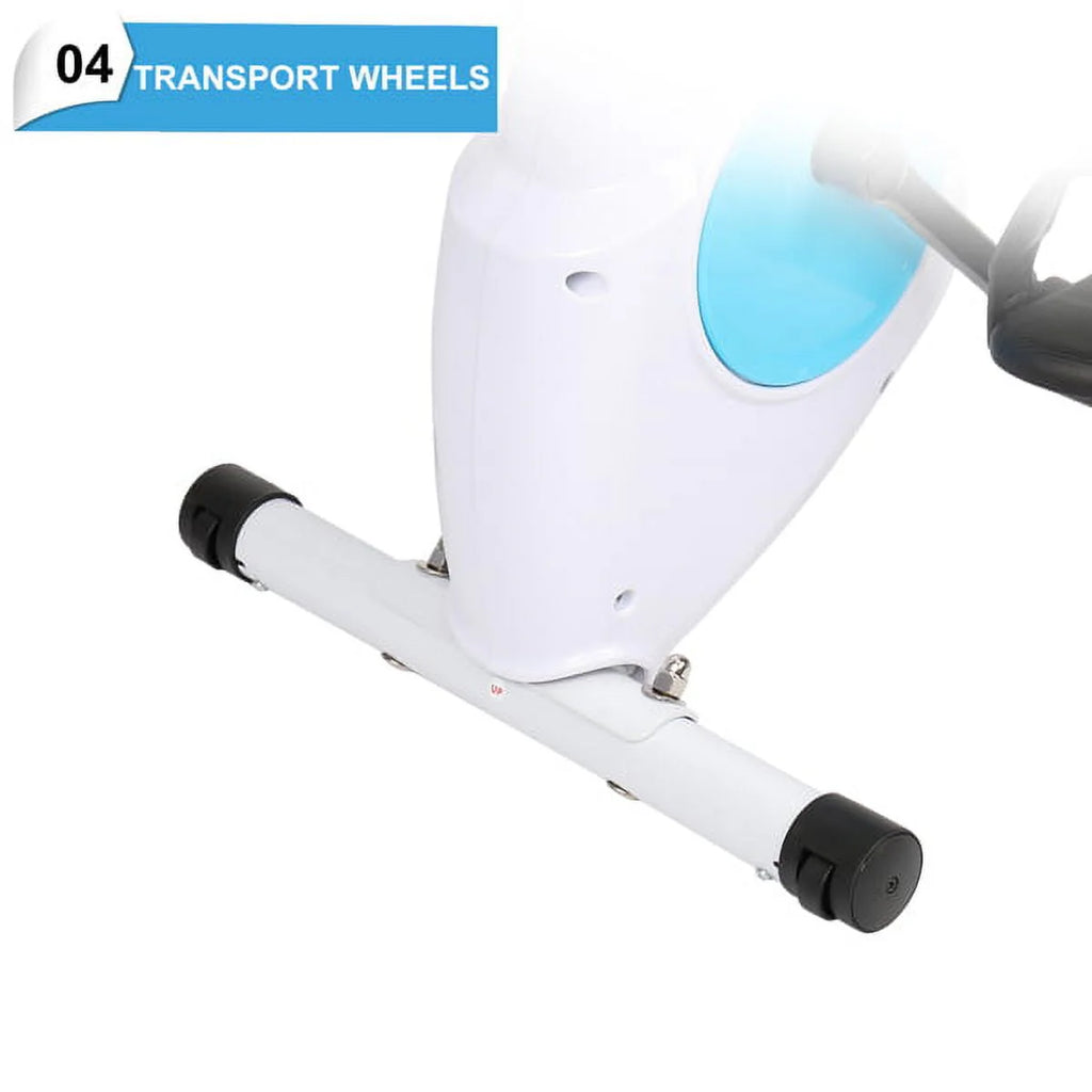 Foldable Indoor Exercise Bike 300LB Capacity 8-Level Magnetic Resistance B721