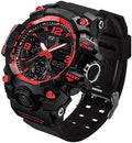 Men's Analog Sports Watch LED Military Digital Watch Electronic Stopwatch Large Dual Dial Time Outdoor Army Wrist Watch Tactical Q487651