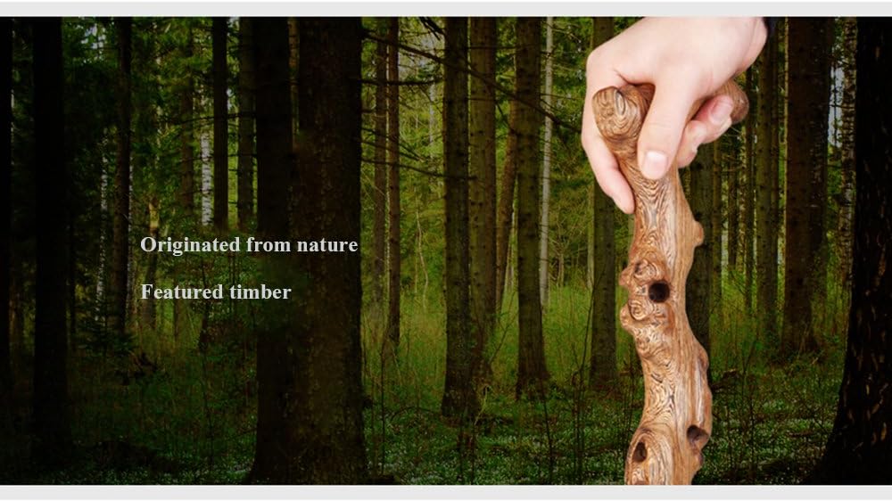 Wood Cane with Curved Handle W936391