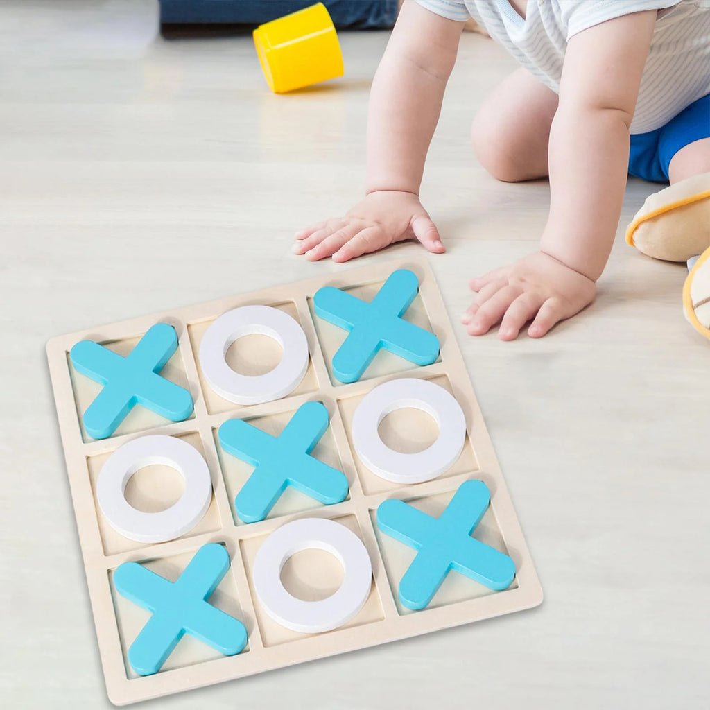 Wooden Tic Tac Toe Game 30x30x1.5cm W95798