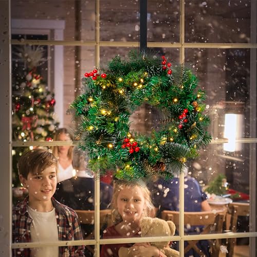 20” Artificial Christmas Wreath Prelit with 50 LED Lights H672