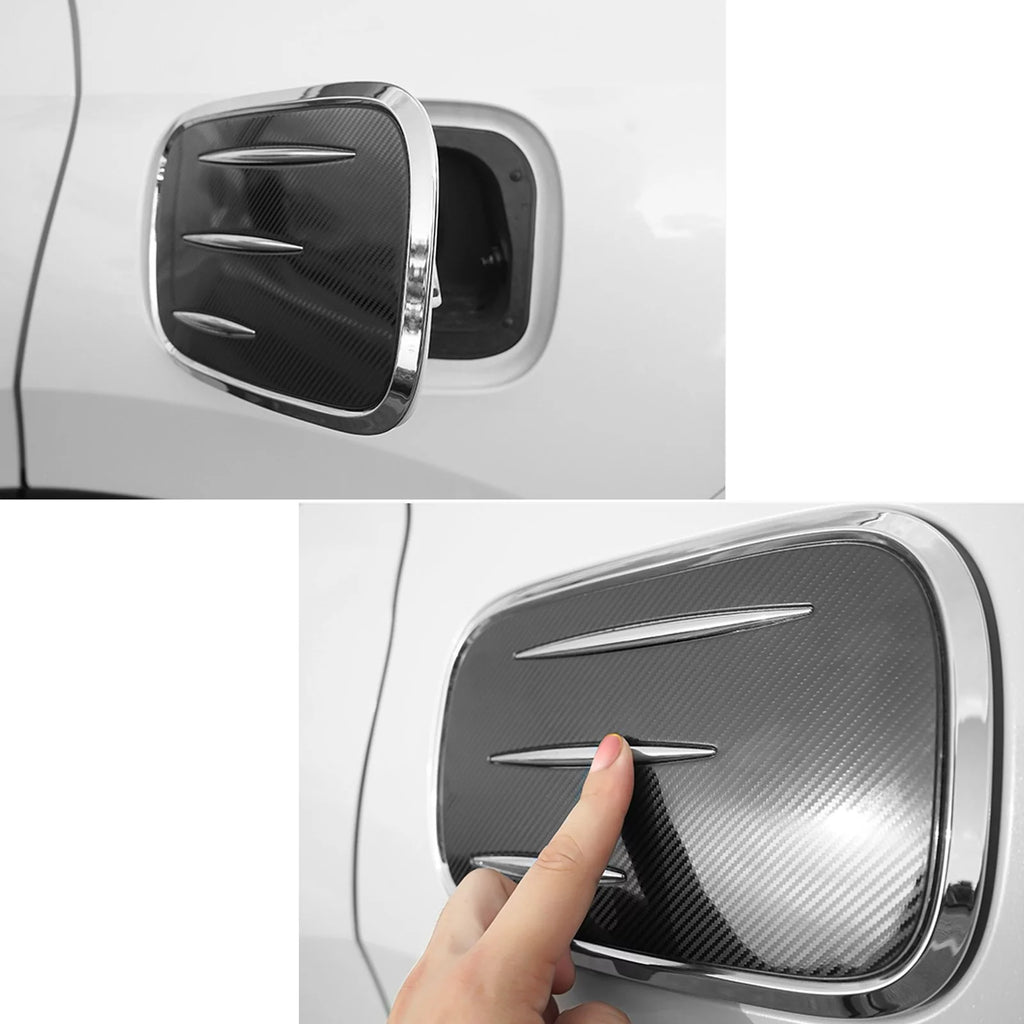 Carbon Fiber Style Fuel Tank Cover Trim Gas Cap Overlay G772225